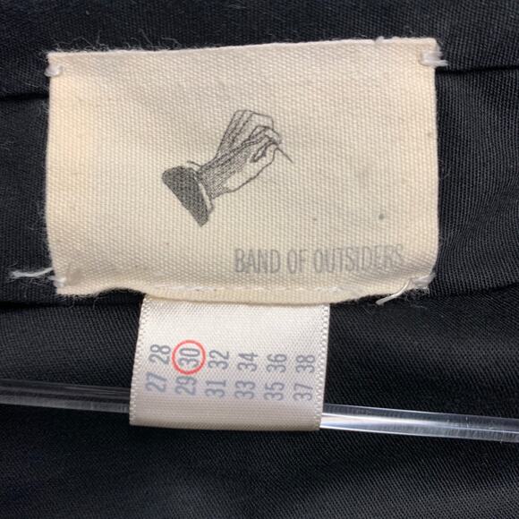 BAND OF OUTSIDERS Size 38 Regular Navy Black Stripe Wool Shawl Lapel Tuxedo - Picture 10 of 12